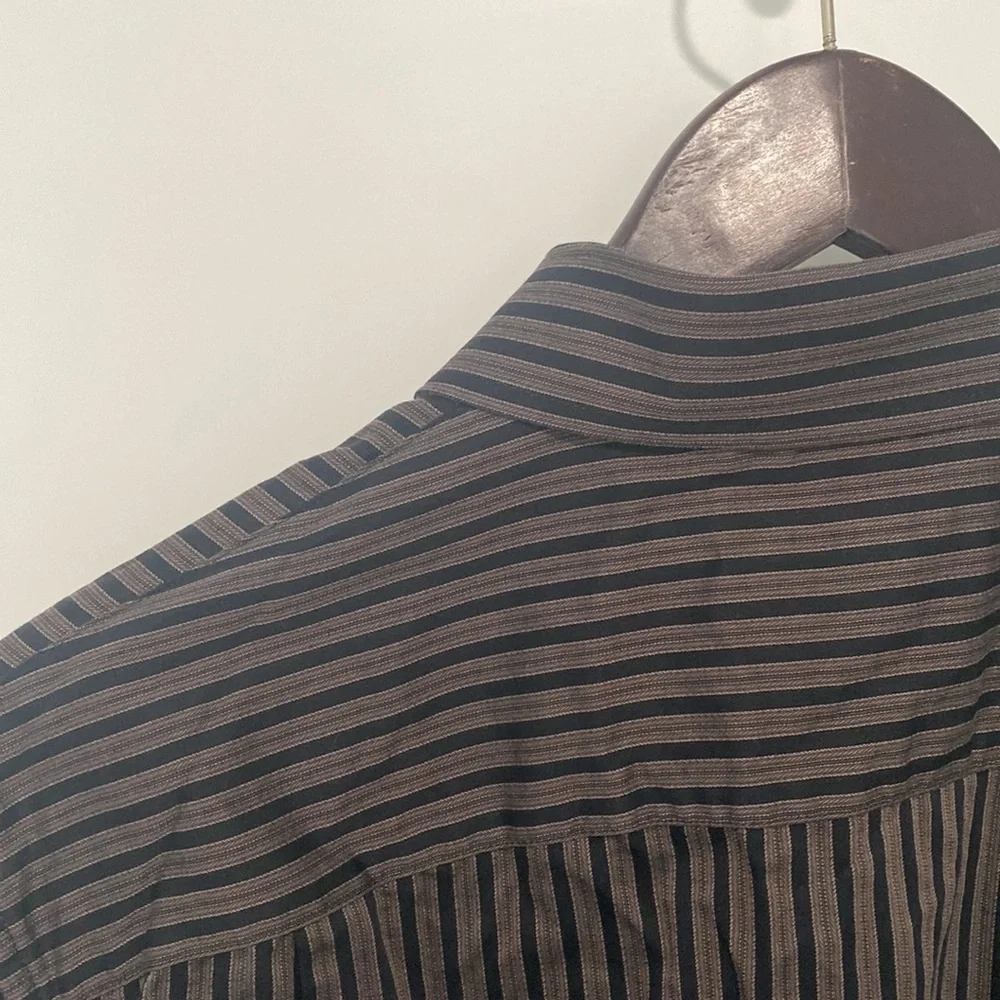 APT.9 Striped Long Sleeve Dress Shirt - Picture 9 of 9